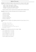 College Algebra Exercises (Basic & Advanced)