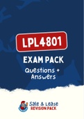 LPL4801 - EXAM PACK (Questions and Answers for 2015-2022) (Download file)