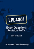 LPL4801 - Exam Questions PACK (2016-2022)