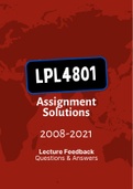 LPL4801 (NOtes, ExamPACK, QuestionsPACK, Tut201 Letters)
