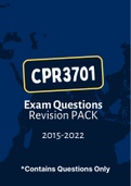 CPR3701 - Exam Questions PACK (2013-2022)