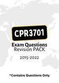 CPR3701 - Exam Questions PACK (2013-2022) 