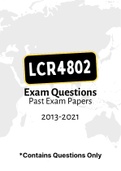 LCR4802 - Exam Questions PACK (2013-2021)