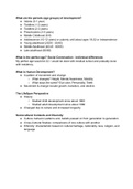 Class notes Developmental Psychology (PSYC241) 