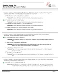Mental Health Progression Practice Test- Answer Key
