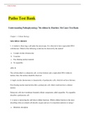 Patho Test Bank WITH ANSWERS AND RATIONALE