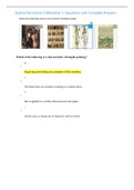 Sophia Art History II Milestone 1, Questions with Complete Answers