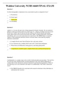 NURS 6660 FINAL EXAM- Walden University