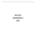 MAT1512 ASSIGNMENT 5 2022