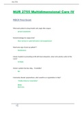 NUR2755 &sol; NUR 2755 Final Exam &lpar;Latest 2021 &sol; 2022&rpar;&colon; Multidimensional Care IV &sol; MDC 4 - Rasmussen