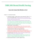 Exam 3 Key Concept Guide BUNDLE (Modules 7, 8, & 9) - NUR2488 / NUR 2488 (Latest 2022 / 2023) : Mental Health Nursing - Rasmussen