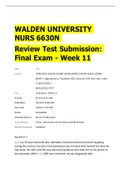 BEST VERIFIED UPDATE NURS 6630 Week 11 Final Exam 2021 RATEE A+++