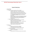 NR 292> Pharmacology II Study Guide  Exam 2
