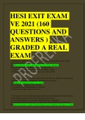 HESI EXIT EXAM V2  2021 (160 QUESTIONS AND ANSWERS ) GRADED A REAL EXAM 