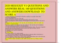 2020 HESI EXIT V1 QUESTIONS AND ANSWERS REAL 160 QUESTIONS AND ANSWERS DOWNLOAD  TO SCORE A