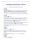 Snowflake Certification v2 Exam  &lpar;Latest 2022&sol;2023&rpar; Verified Answers by Expert