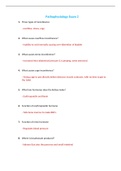 NUR 2063 &sol; NUR2063 Exam 2&colon; Essentials of Pathophysiology Exam 2 Review &lpar;2021&sol;2022&rpar; Rasmussen