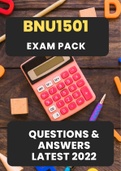 BNU1501 - LATEST Exam Pack Edition 2022