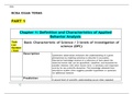 Basic Characteristic of Science / 3 levels of investigation of science (DPC)