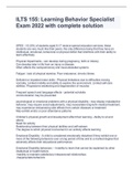 ILTS 155&colon; Learning Behavior Specialist Exam 2022 with complete solution