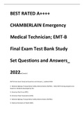 RATED A+++ 2022 Emergency Medical Technician; EMT-B Final Exam Test Bank