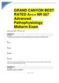 RATED A&plus;&plus;&plus; NR 507 Advanced Pathophysiology Midterm Exam
