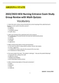 2022 RATED A&plus;&plus;&plus; HESI Study Group Review Handout - Revised wMATH Quizzes