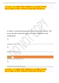 NURSING 240 HESI TEST EXAM Q & As BEST EXAN SOLUTION LATEST UPDATE 2022&sol;2023 RATED A&plus;