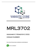 MRL3702 Assignment 2 Semester 2 2022 