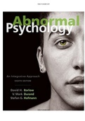 Abnormal Psychology&colon; An Integrative Approach 8th Edition Barlow Durand Test Bank