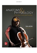 Anatomy and Physiology the Unity of Form and Function 9th Edition Saladin Test Bank