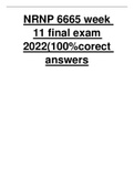 NRNP 6665 week 11 final exam 2022(100%corect answers