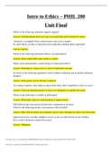 SOPHIA-INTRO TO ETHICS &ndash; PHIL 200 Intro to Ethics Final Unit &lpar;GRADED A&rpar;