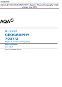AQA A-level GEOGRAPHY 7037 -1 Paper 1 Physical Geography Mark scheme June 2021&period;