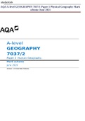 AQA A-level GEOGRAPHY 7037 -1 Paper 1 Physical Geography Mark scheme June 2021.