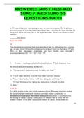 ANSWERED MOST HESI MED SURG / MED SURG 55 QUESTIONS RN V1