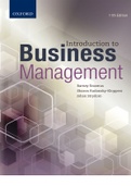 MNB1601 & MNB1501 Prescribed Book: Introduction To Business Management (11th Edition) Erasmus, B (2019)