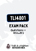 TLI4801 - EXAM PACK (Questions and Answers for 2018-2022) (Download file)