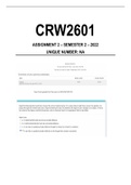 CRW2601 ASSIGNMENT 2 (SEM 2, 2022)