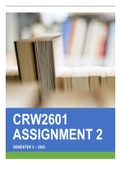CRW2601 Assignment 2 Semester 2 2022