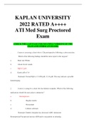 ATI Med Surg Proctored Exam 2022 RATED A&plus;&plus;&plus; 
