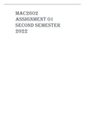 MAC2602 Assignment 1 semester 