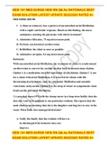 HESI 101 MED-SURGE HESI RN Q& As RATIONALE BEST EXAM SOLUTION LATEST UPDATE 2022&sol;2023 RATED A&plus;