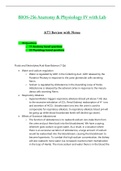 ATI Review Notes - BIOS256 / BIOS 256 (Latest 2022 / 2023) : Anatomy & Physiology IV with Lab - Chamberlain