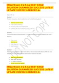 NR222 Exam 2 Q & As BEST EXAM SOLUTION GURANTEED SUCCESS LATEST UPDATE 2022/2023 GRADED A+