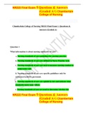 NR222 Final Exam 1 Questions & Answers (Graded A+) Chamberlain College of Nursing