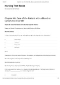 Chapter 46_ Care of the Patient with a Blood or Lymphatic Disorder _ Nursing Test Banks.