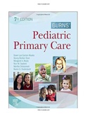 Burns&rsquo; Pediatric Primary Care 7th Edition Maaks Test Bank ISBN-13 &rlm; &colon; &lrm;9780323581967