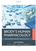Brody&rsquo;s Human Pharmacology 6th Edition Wecker Test Bank