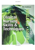 Clinical Nursing Skills and Techniques 9th Edition Perry Potter Test Bank